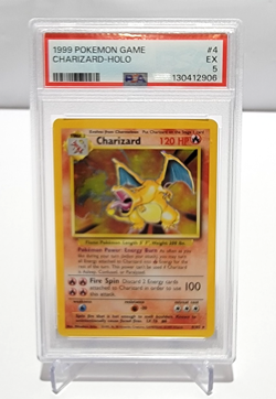 1999 Pokemon TCG Charizard-Holo Rare Card 4/102 PSA 5 EX - Image 3