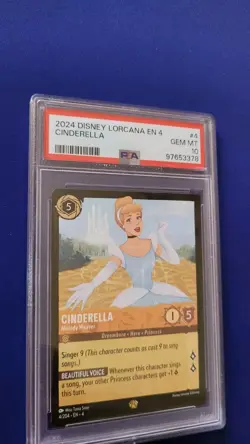 2024 DISNEY LORCANA EN 4-URSULA'S RETURN #4 CINDERELLA - MELODY WEAVER PSA 10 - Image 1