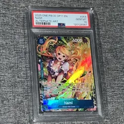 Nami OP11-054 'A Fist of Divine Speed' One Piece SR Alt Art PSA 10 Gem Mint - Image 1