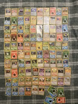 Collection Lot of 104 Pokemon Cards Mixed Era Vintage *DAMAGED* - Image 1