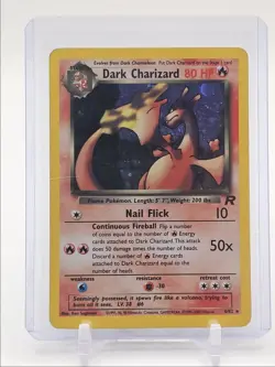 DARK CHARIZARD 2000 POKEMON TEAM ROCKET HOLO RARE 4/82 Q6438 - Image 1