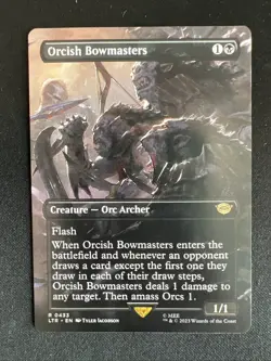 MTG Orcish Bowmasters [BOARDERLESS] - The Lord of the Rings - LIGHTLY PLAYED - Image 1