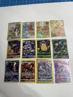Pokemon 12 Card Lot of 8 Trainer Gallery 4 Illustration Rare Pikachu Celebration - Image 1