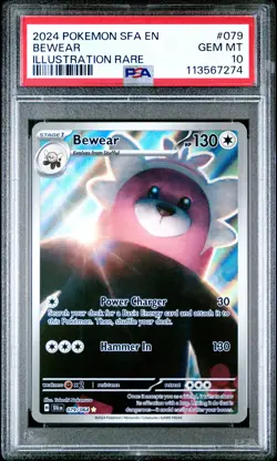 2024 POKEMON SFA EN-SHROUDED FABLE ILLUSTRATION RARE #079 BEWEAR PSA 10 - Image 1