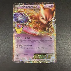 Pokemon TCG Mewtwo EX Celebrations: Classic Collection 54/99 Holo Ultra Rare - Image 1