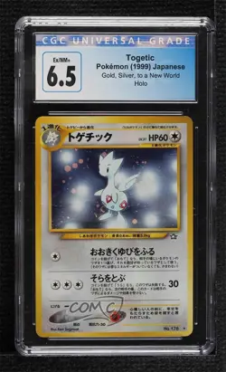 Togetic Holo Japanese Pokemon Neo 1 Gold Silver To A New World CGC 6.5 2000 - Image 1