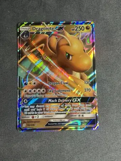 Pokemon TCG Dragonite GX Holo Ultra Rare Card Unified Minds 152/236 - Image 1
