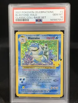 Blastoise Holo PSA 10 Pokemon Celebrations Classic Collection 2/102 - Image 1