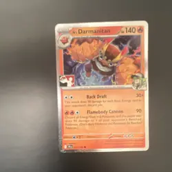 N's Darmanitan 027/159 Prize Pack Holo 140HP Back Draft Pokemon TCG - Image 1