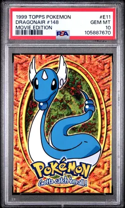 1999 TOPPS POKEMON THE MOVIE EDITION #E11 DRAGONAIR #148 PSA 10 - Image 1