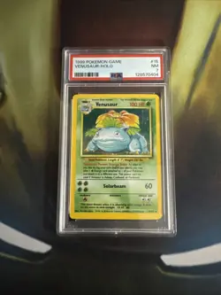 1999 POKEMON BASE SET UNLIMITED #15 VENUSAUR-HOLO PSA 7 - Image 1
