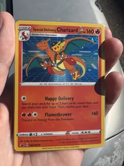Pokemon Special Delivery Charizard SWIRL! SWSH075 Sword & Shield Promo Card - NM - Image 3