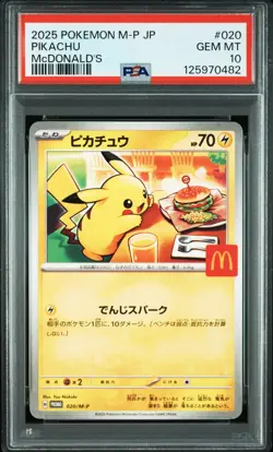 PIKACHU McDONALDS PROMO 020/M-P 2025 PSA 10 JAPANESE POKEMON - Image 1