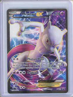 2016 Pokemon XY Black Star Mewtwo EX Promo Super Premium Collection #XY125 LP - Image 1