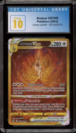 Pokemon Arceus VSTAR Crown Zenith Secret Rare Full Art #GG70 CGC 10 Pristine - Image 1