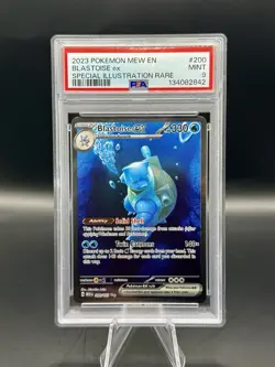 PSA 9 Blastoise ex Special Illustration Rare 200/165 Pokemon 151 ENGLISH 2023 - Image 1