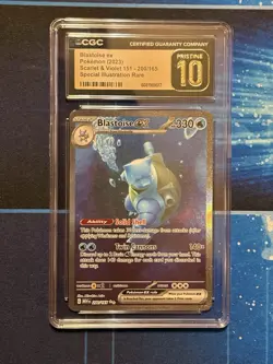 CGC 10 Pristine Blastoise ex Special Illustration Rare 200/165 Pokemon 151 - Image 1