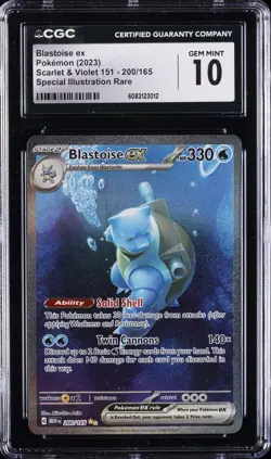 2023 POKEMON S&V SPECIAL ILLUSTRATION RARE BLASTOISE EX CGC 10 GEM MINT - Image 1