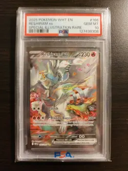 Pokemon 2025 Reshiram ex 166/086 SIR White Flare GEM MINT PSA 10 - Image 1
