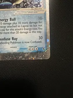 Lapras EX 99/109 Ruby Sapphire Holo Pokemon TCG Holo Swirl - Image 3