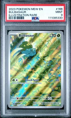 Bulbasaur 166/165 Pokemon TCG English Illustration Rare PSA 9 MINT SV 151 - Image 1