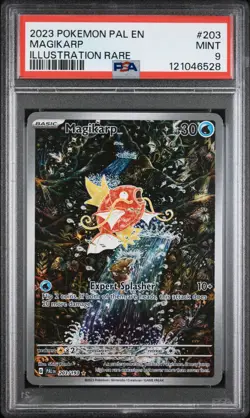 2023 POKEMON PAL EN-PALDEA EVOLVED ILLUSTRATION RARE #203 MAGIKARP PSA 9 - Image 1