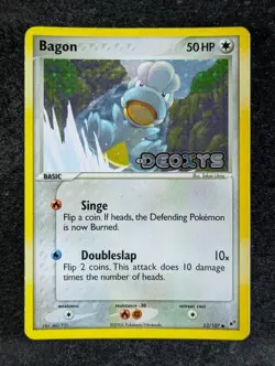 2005 Pokemon BAGON #52/107 EX Deoxys Unlimited Common Holo Colorless English - Image 1