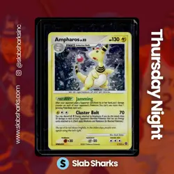 2007 POKEMON DIAMOND & PEARL SECRET WONDERS #1/132 AMPHAROS HOLO - Image 1