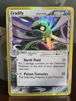 Cradily 2/110 Holo (Delta Species) ,Ex Holon Phantoms, MP, Pokemon TCG - Image 3