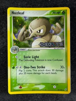 2005 Pokemon NUZLEAF #43/107 EX Deoxys Unlimited Uncommon Holo Grass English - Image 1