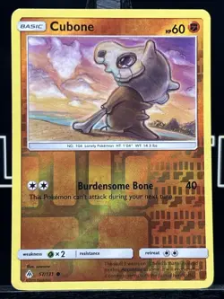 Pokemon TCG Cubone 57/131 Reverse Holo Common SM Forbidden - Image 3