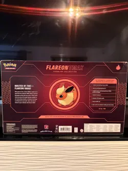 Pokemon TCG: Flareon VMAX Premium Collection Box New Factory Sealed Box - Image 2