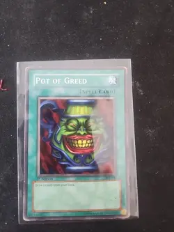 Yu-Gi-Oh! Pot of Greed SYE-040 1st Edition MP - Image 1