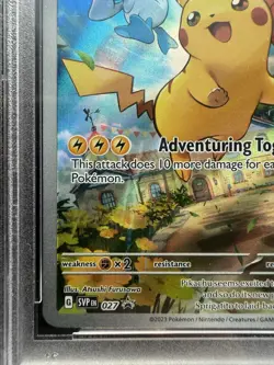 POKEMON PALDEA EVOLVED POKEMON CENTER ETB PROMO SVP #027 PIKACHU PSA 9 - Image 5