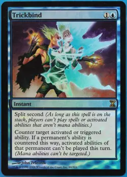 Trickbind FOIL Time Spiral PLD Blue Rare MAGIC MTG CARD (ID# 493847) ABUGames - Image 1