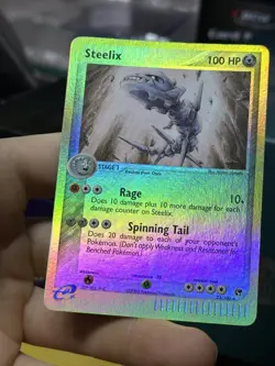 Steelix 23/100 EX Sandstorm 2003 Reverse Rare Holo e-Series Pokemon Card TCG - Image 5