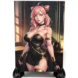 Spy x Family Anya Forger Sexy Hot Anime Waifu Doujin Goddess Glitter Art Card - Image 1