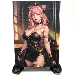Spy x Family Anya Forger Sexy Hot Anime Waifu Doujin Goddess Glitter Art Card - Image 2
