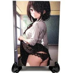 Date A Live Kurumi Tokisaki Sexy Anime Waifu School Girl Goddess Glitter Card - Image 1