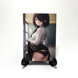 Date A Live Kurumi Tokisaki Sexy Anime Waifu School Girl Goddess Glitter Card - Image 3