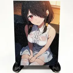 Date A Live Kurumi Tokisaki Sexy Anime Waifu Girl Doujin Goddess Glitter Card - Image 1