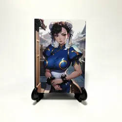Street Fighter Chun-Li Sexy Hot Anime Waifu Girl Doujin Goddess Glitter Art Card - Image 3