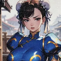 Street Fighter Chun-Li Sexy Hot Anime Waifu Girl Doujin Goddess Glitter Art Card - Image 4