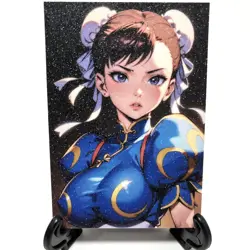 Street Fighter Chun-Li Sexy Cute Anime Waifu Girl Doujin Goddess Lewd Art Card - Image 1