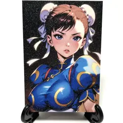 Street Fighter Chun-Li Sexy Cute Anime Waifu Girl Doujin Goddess Lewd Art Card - Image 2