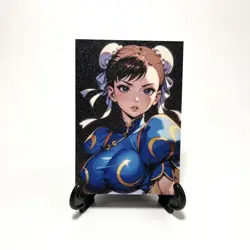 Street Fighter Chun-Li Sexy Cute Anime Waifu Girl Doujin Goddess Lewd Art Card - Image 3