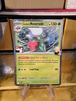 Cynthia's Roserade Holo Pokemon Prize Pack Series 8 Promo Pokemon Card NM/LP - Image 1