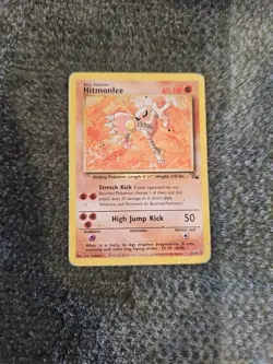 Hitmonlee 22/62 Pokemon TCG Fossil Unlimited WOTC Vintage Card English 1999 DMG - Image 1