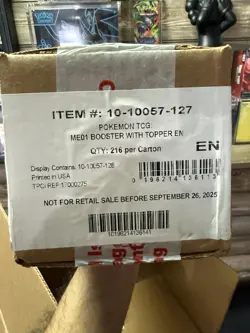 Pokemon ME01 Mega Evolutions Enhanced Booster Box Factory Sealed Case (6 Boxes) - Image 1