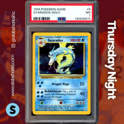 1999 POKEMON BASE SET UNLIMITED #6/102 GYARADOS HOLO RARE PSA 7 - Image 1